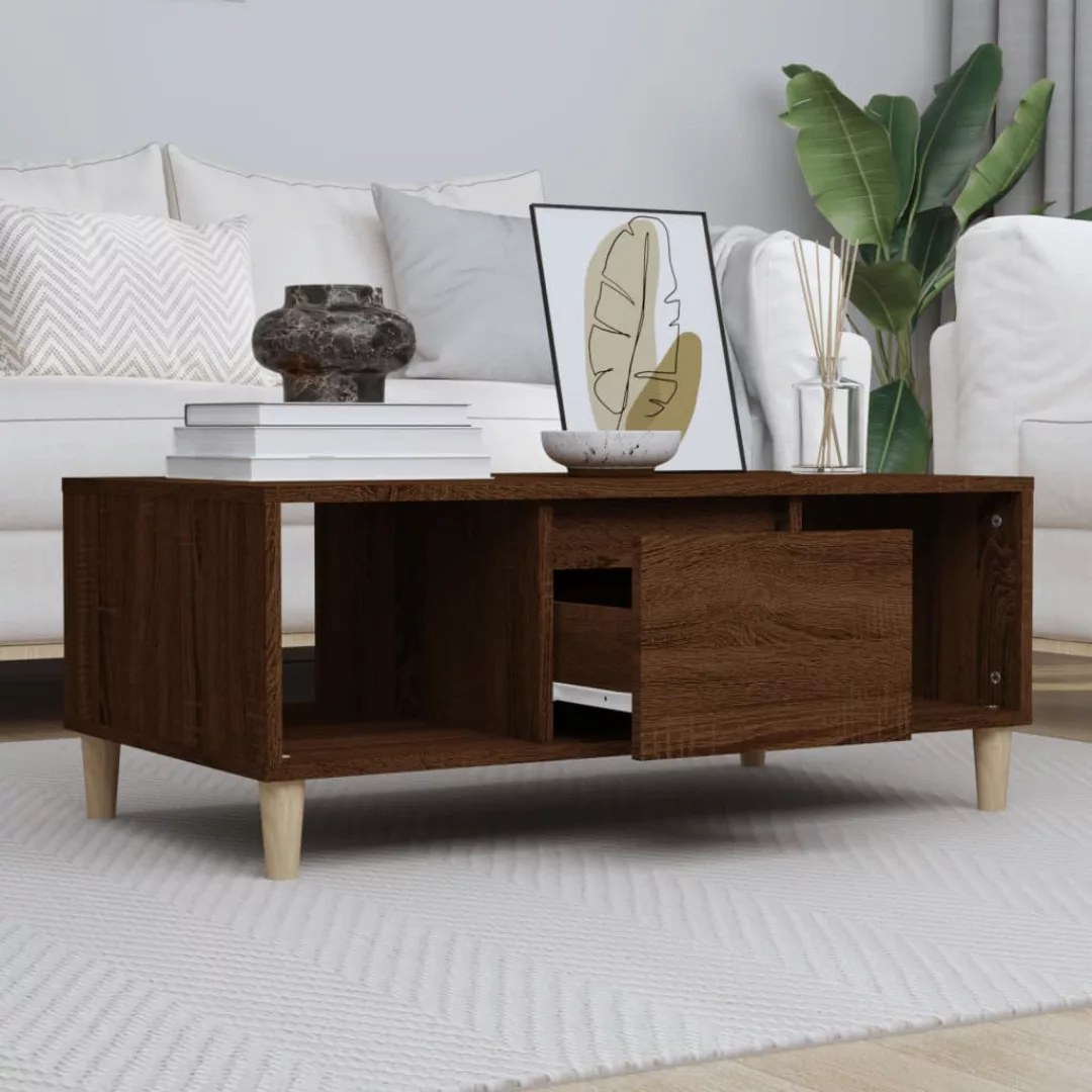 Vidaxl Couchtisch Braun Eichen-optik 90x50x36,5 Cm Holzwerkstoff günstig online kaufen