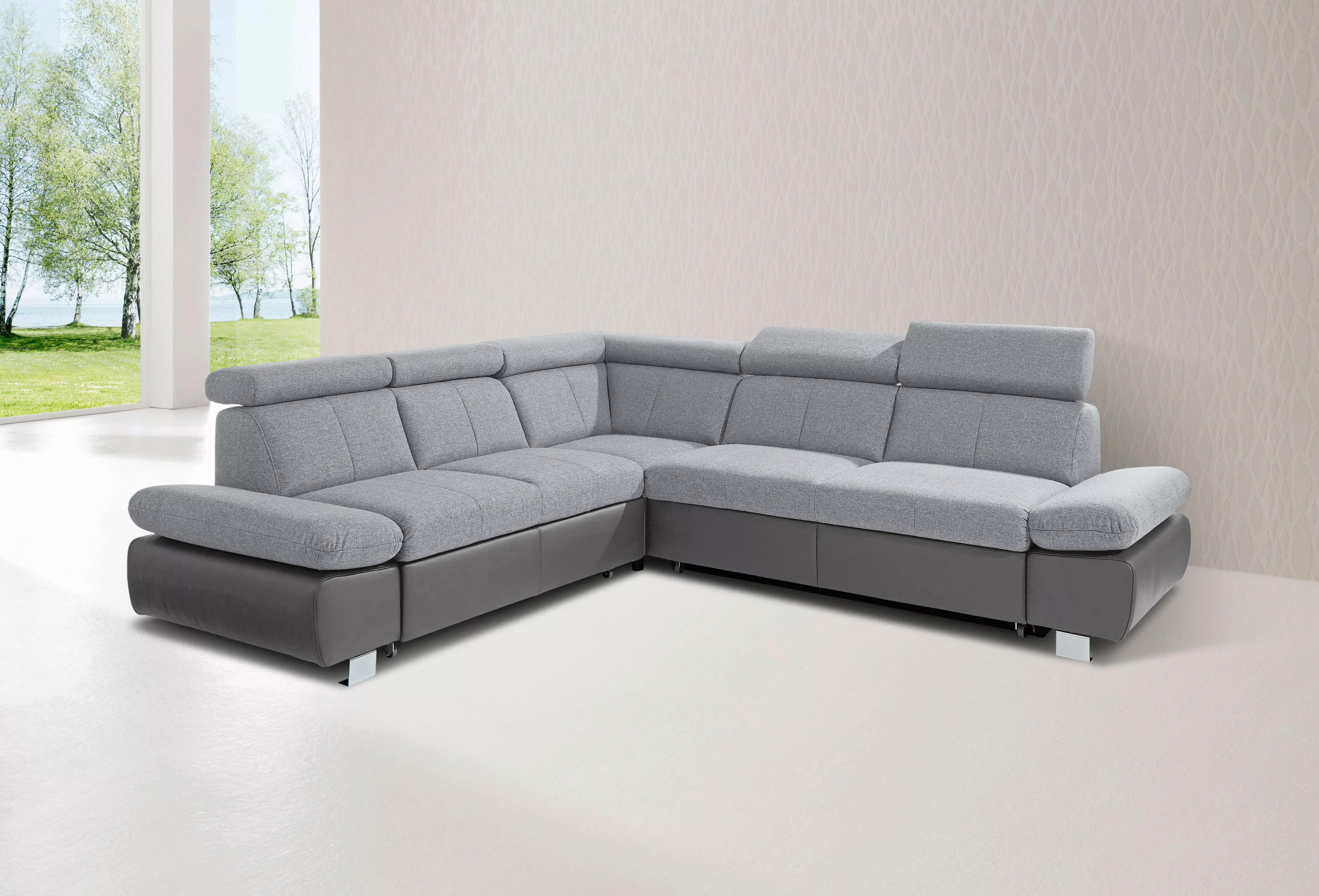 exxpo - sofa fashion Ecksofa "Happy, L-Form", inkl. Kopf- und Armteilverste günstig online kaufen