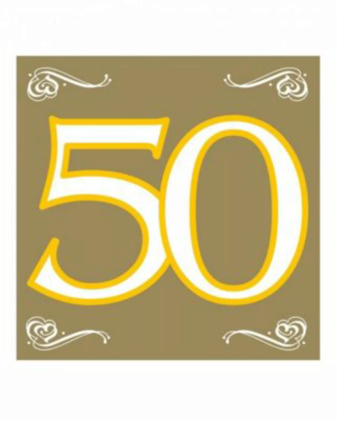 Goldene 50er Servietten als Tischdekoration Papierservietten gold günstig online kaufen