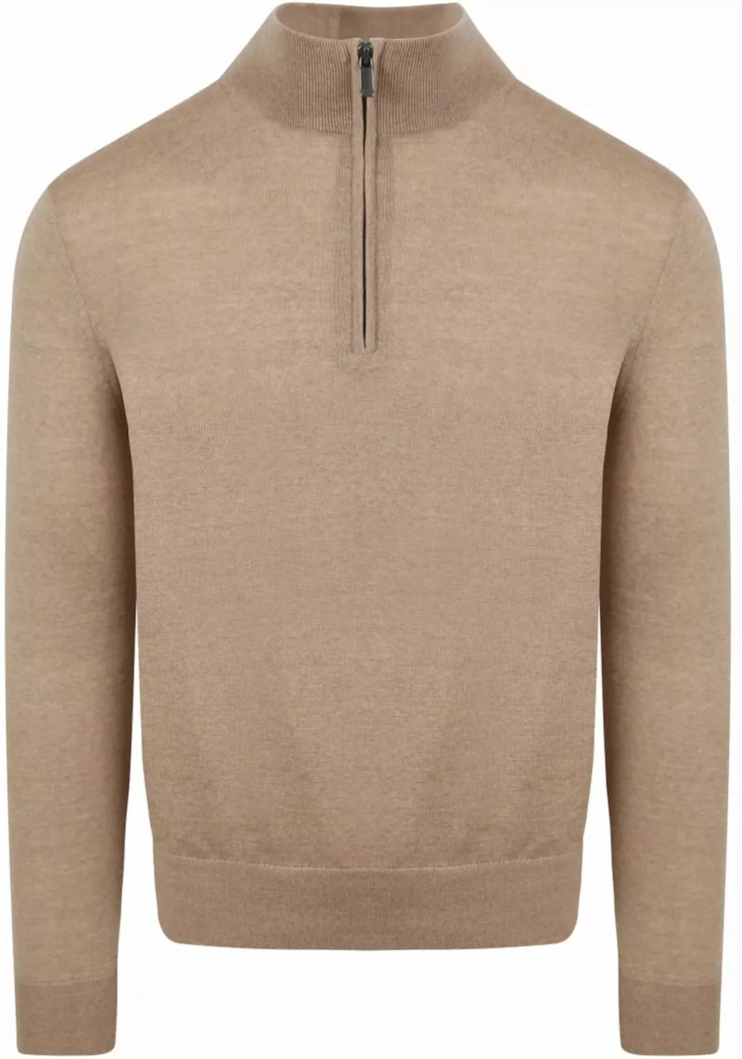 Suitable Merino Half Zip Pullover Beige - Größe L günstig online kaufen