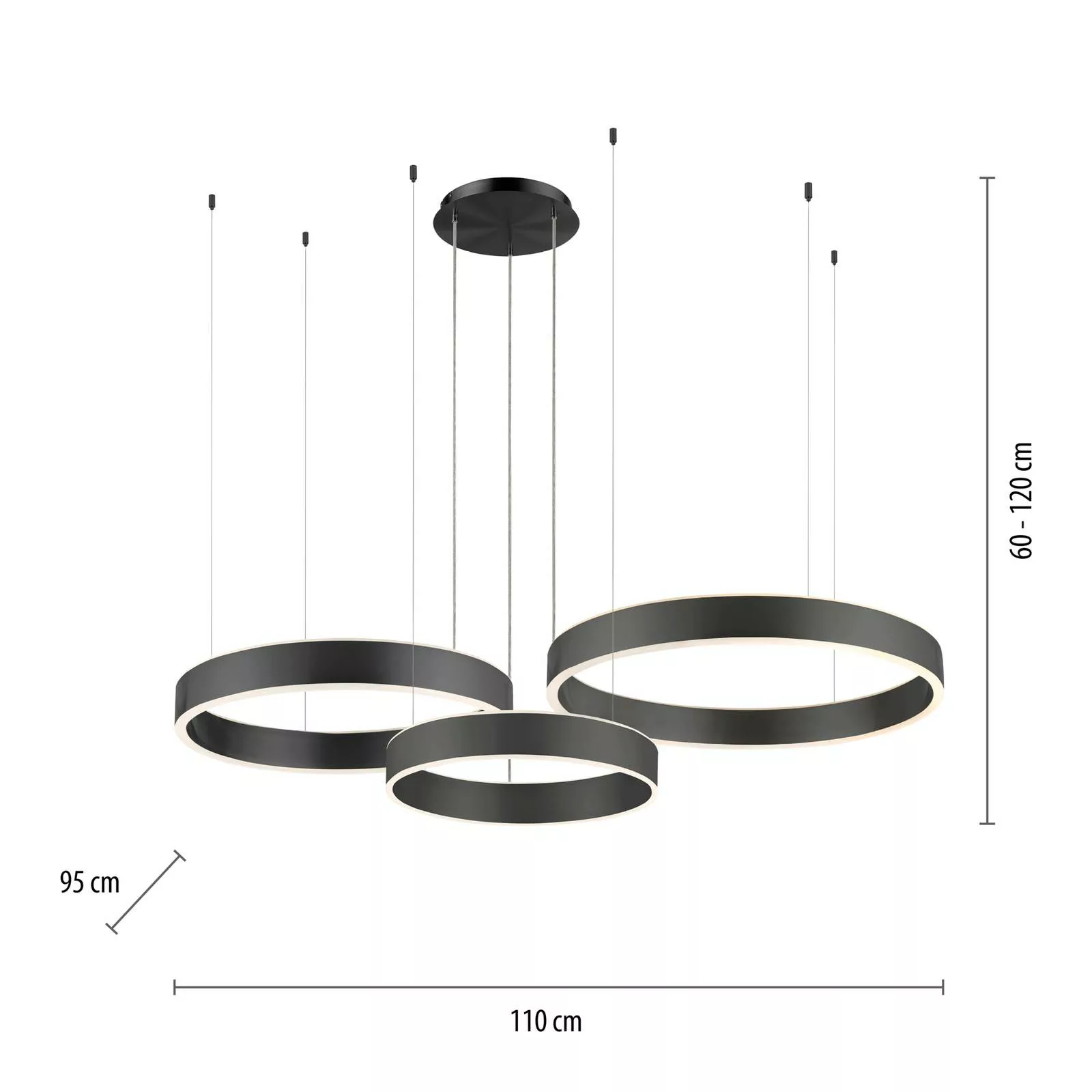 Paul Neuhaus Pendelleuchte »SCULLI«, 2 flammig, Leuchtmittel LED-Board   LE günstig online kaufen