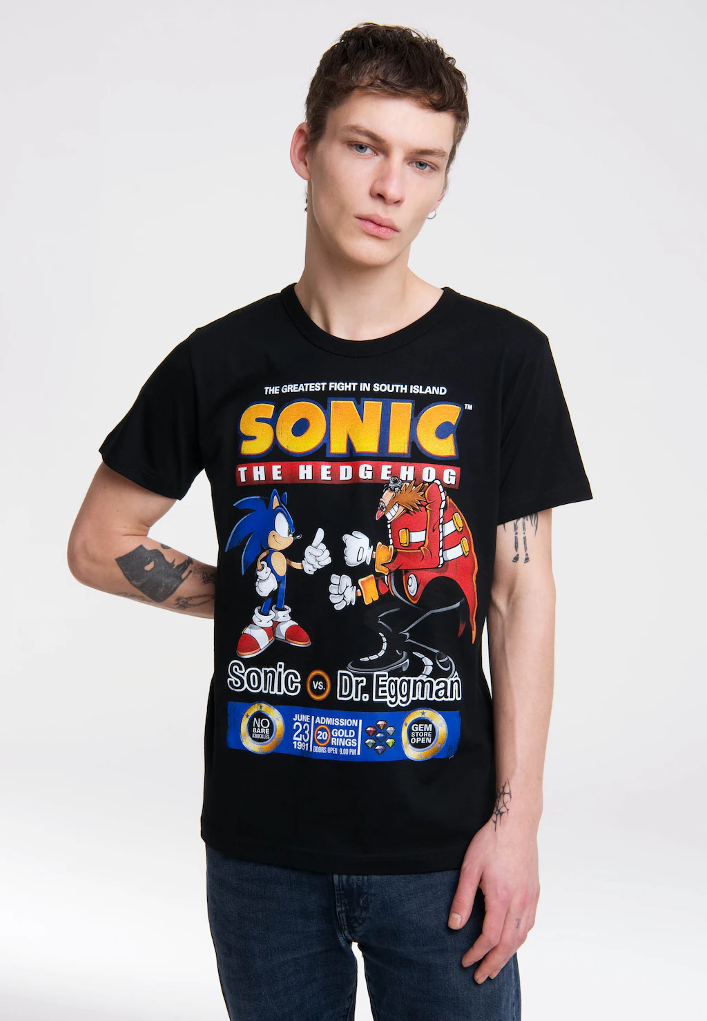 LOGOSHIRT T-Shirt "Sonic", mit lizenzierten Originaldesign günstig online kaufen