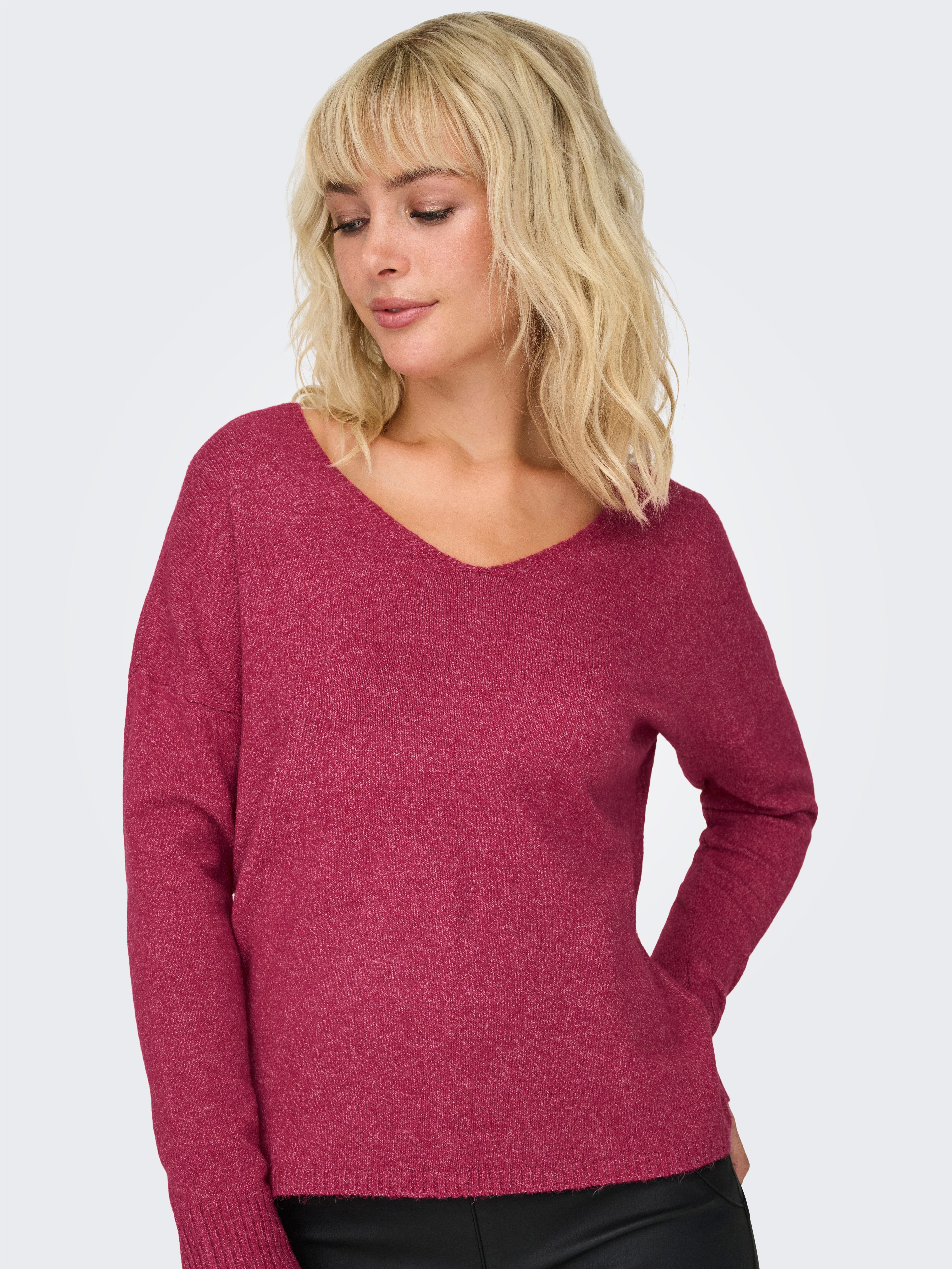 ONLY V-Ausschnitt-Pullover ONLRICA LIFE L/S V-NECK günstig online kaufen