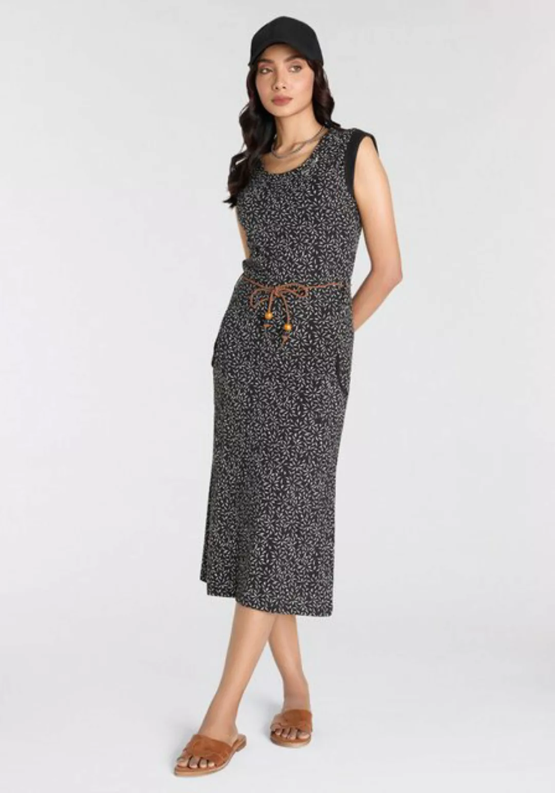 KangaROOS Jerseykleid (Set, mit abnehmbarem Gürtel) mit modischem Alloverpr günstig online kaufen