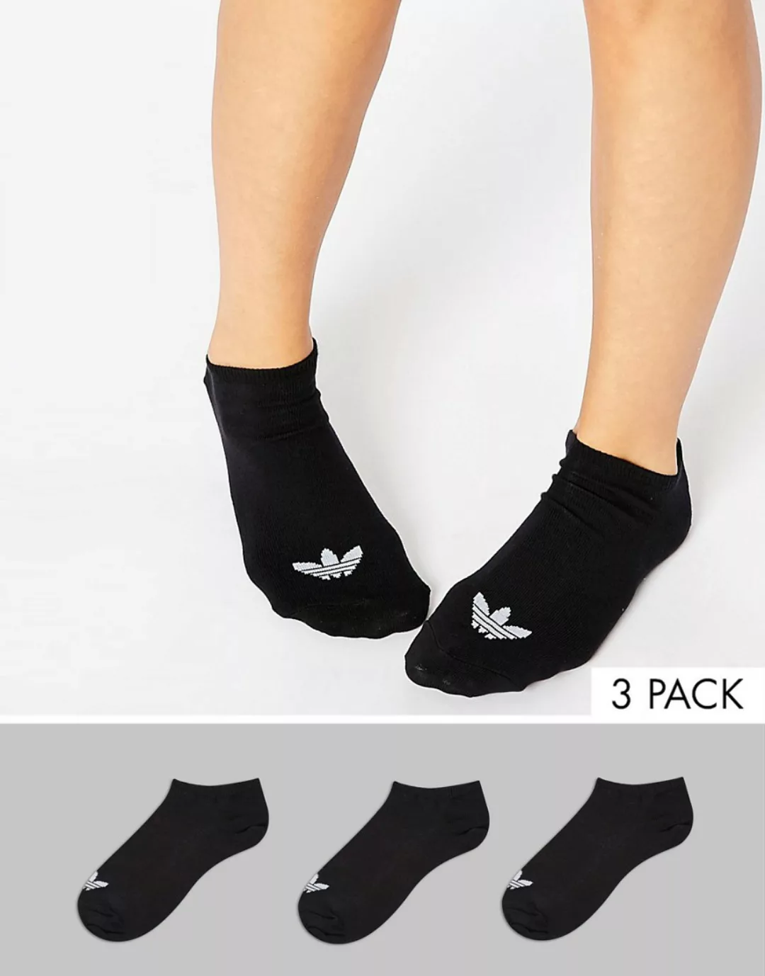 Adidas Originals Socken Dreierpack TREFOIL LINER S20274 Schwarz günstig online kaufen