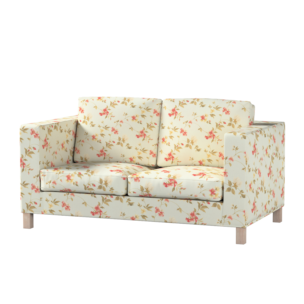 Bezug für Karlanda 2-Sitzer Sofa nicht ausklappbar, kurz, blau-rosa, 60cm x günstig online kaufen