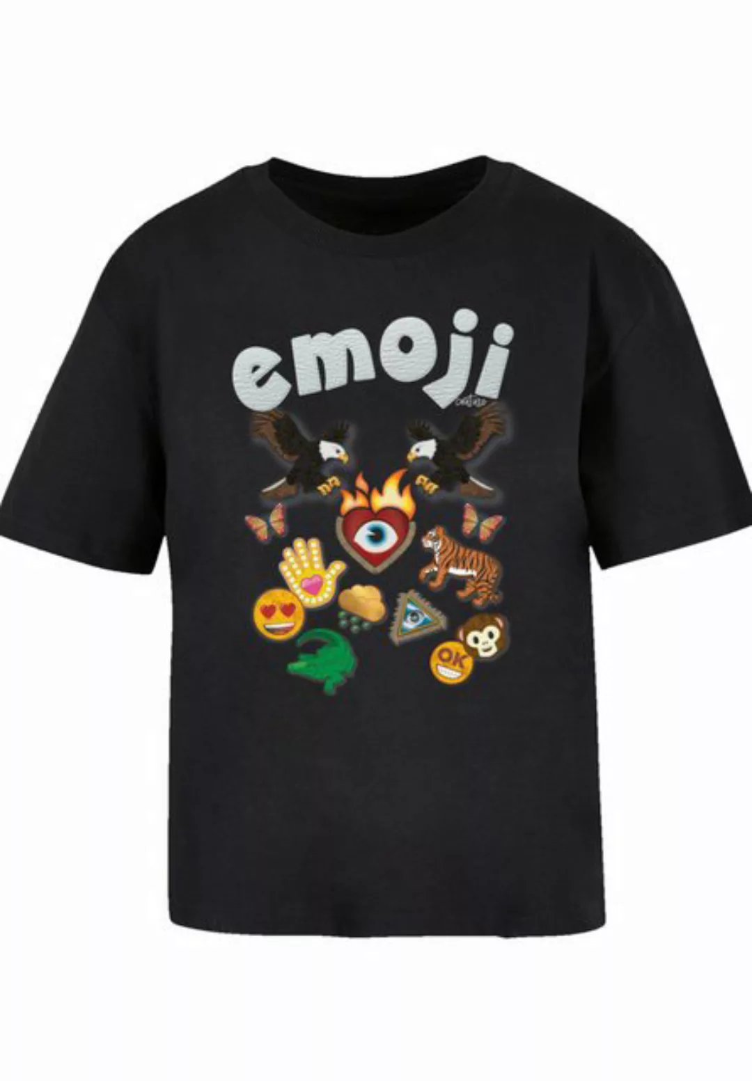 emoji couture T-Shirt White leather logo icons Premium Qualität günstig online kaufen