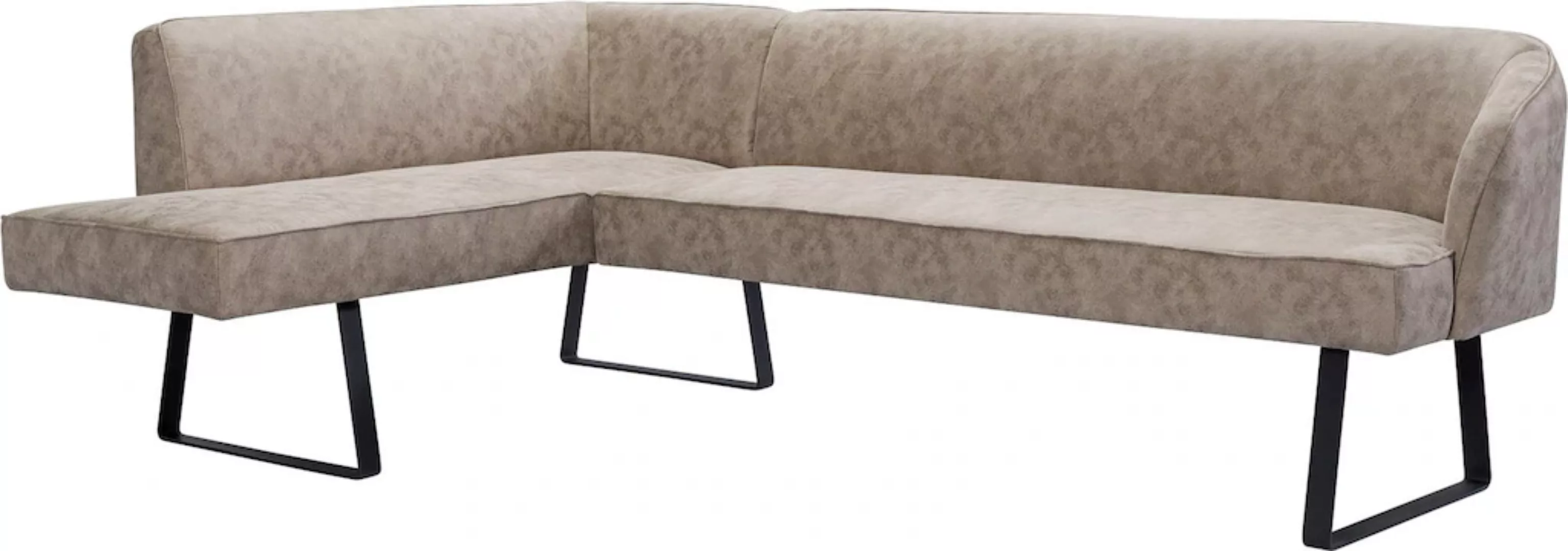 exxpo - sofa fashion Eckbank "Americano", mit Keder und Metallfüßen, Bezug günstig online kaufen