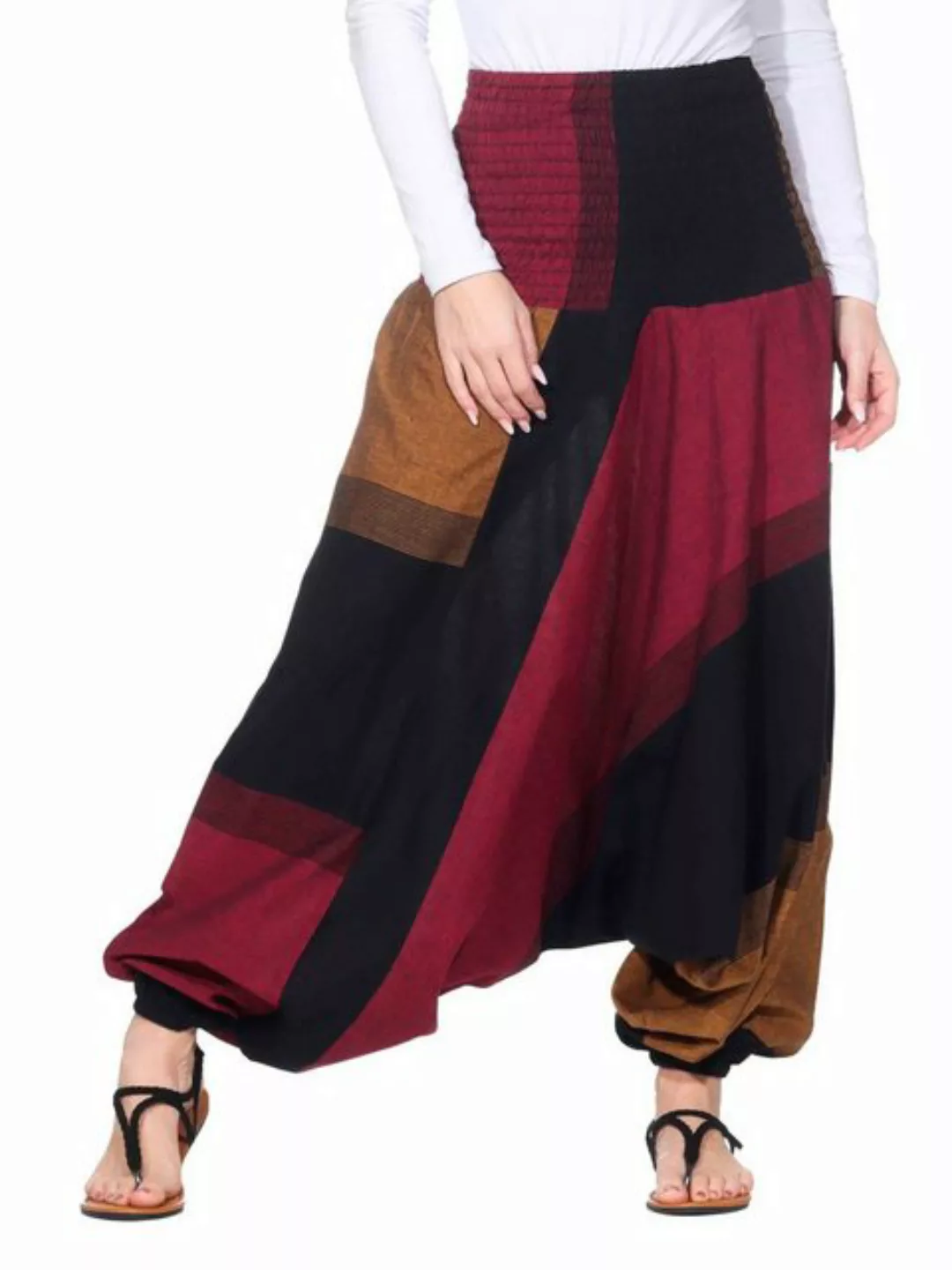 KUNST UND MAGIE Yogahose KUNST&MAGIE Damen bunt one size Boho Yoga Harems/F günstig online kaufen