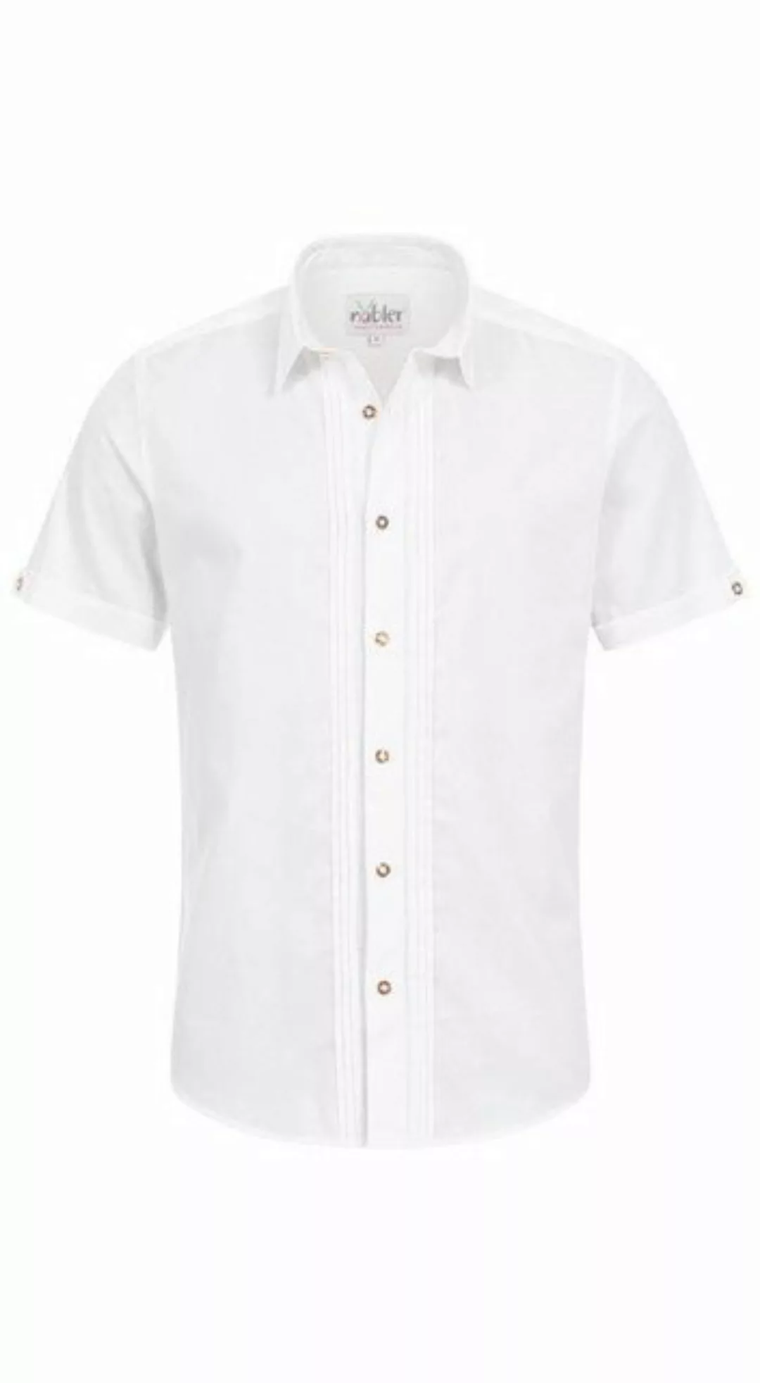 Nübler Trachtenhemd Trachtenhemd Kurzarm Josef in Weiß von Nübler günstig online kaufen