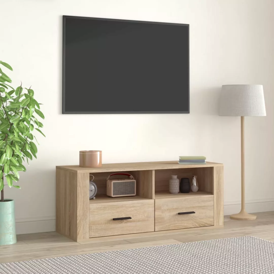 Vidaxl Tv-schrank Sonoma-eiche 100x35x40 Cm Holzwerkstoff günstig online kaufen