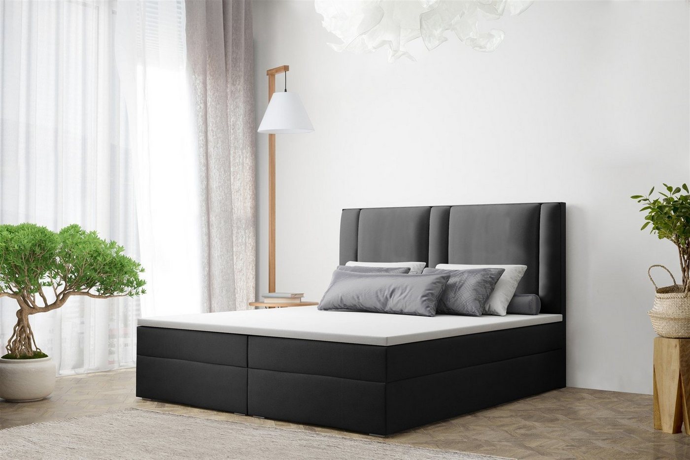 Fun Möbel Boxspringbett Boxspringbett Schlafzimmerbett CANDELA Kunstleder M günstig online kaufen