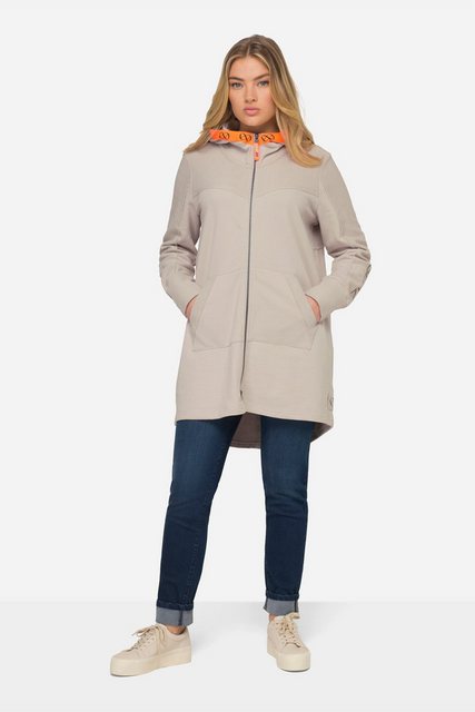 Laurasøn Sweatjacke Long Sweatjacke Kapuze Langarm, günstig online kaufen