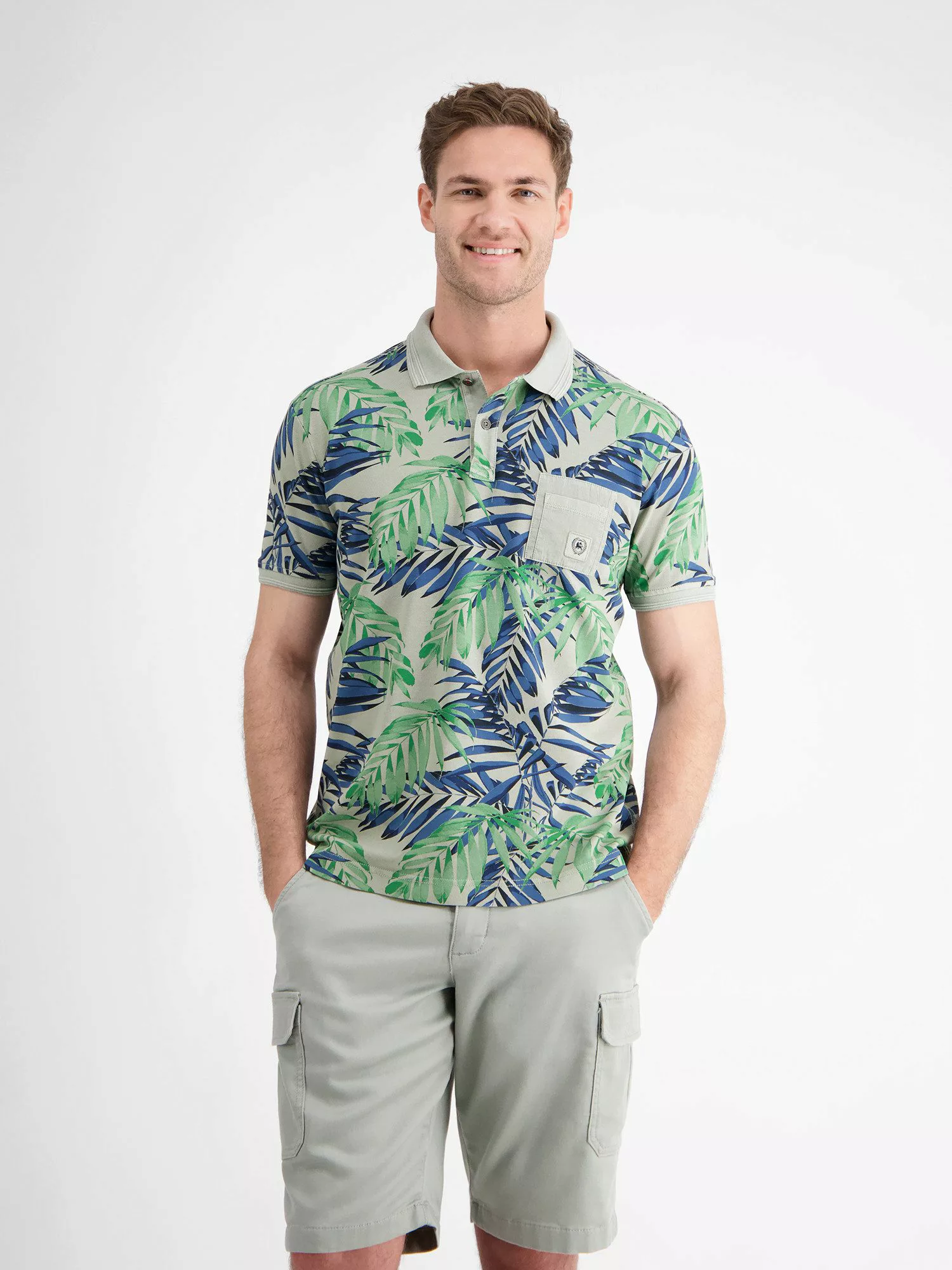 LERROS Poloshirt "LERROS Herren Poloshirt, floral bedruckt" günstig online kaufen