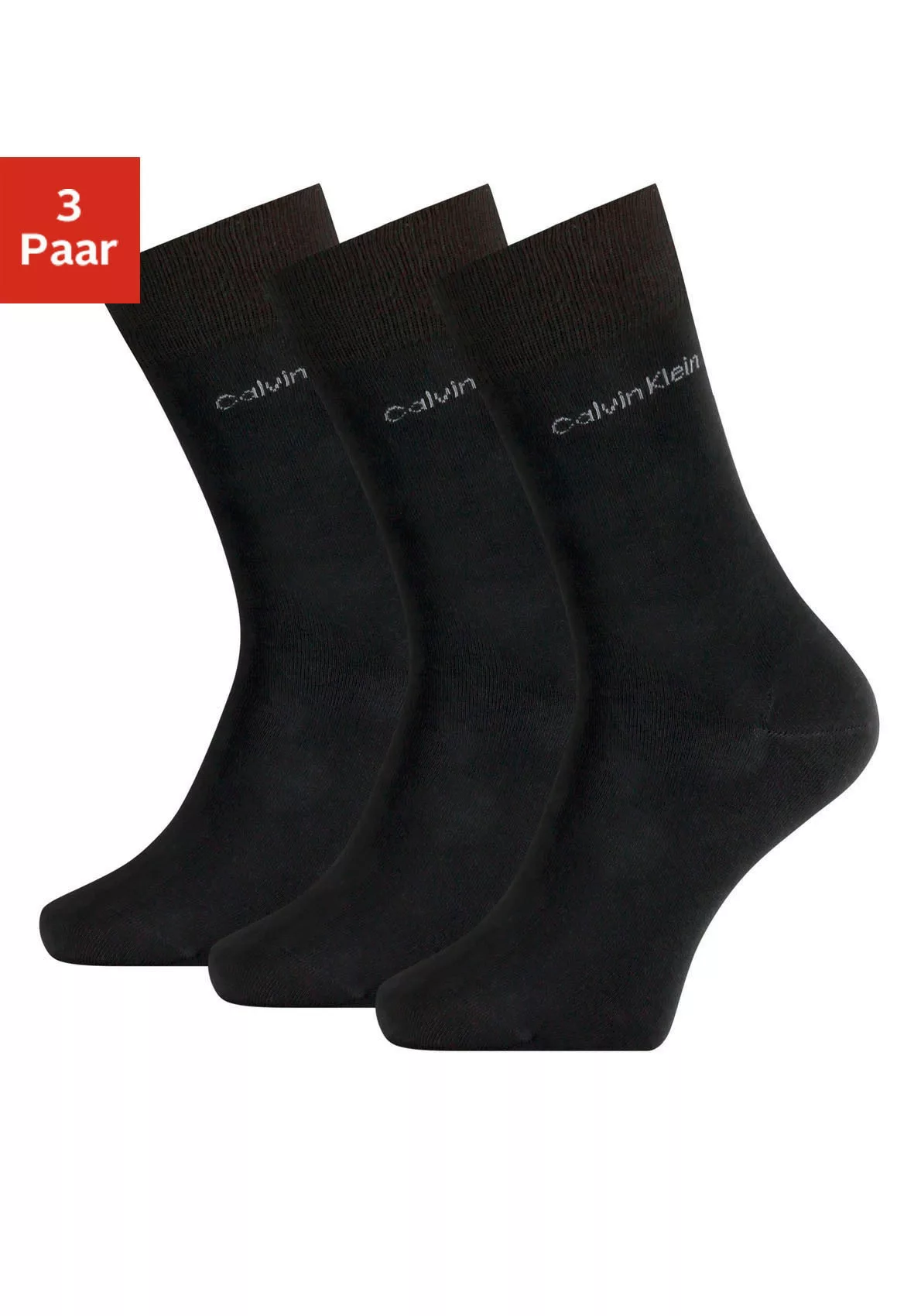 Calvin Klein Socken, (3er-Pack), mit Markenschriftzug günstig online kaufen