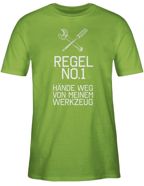 Shirtracer T-Shirt Regel No.1 Hände weg von meinem Werkzeug Handwerker Gesc günstig online kaufen