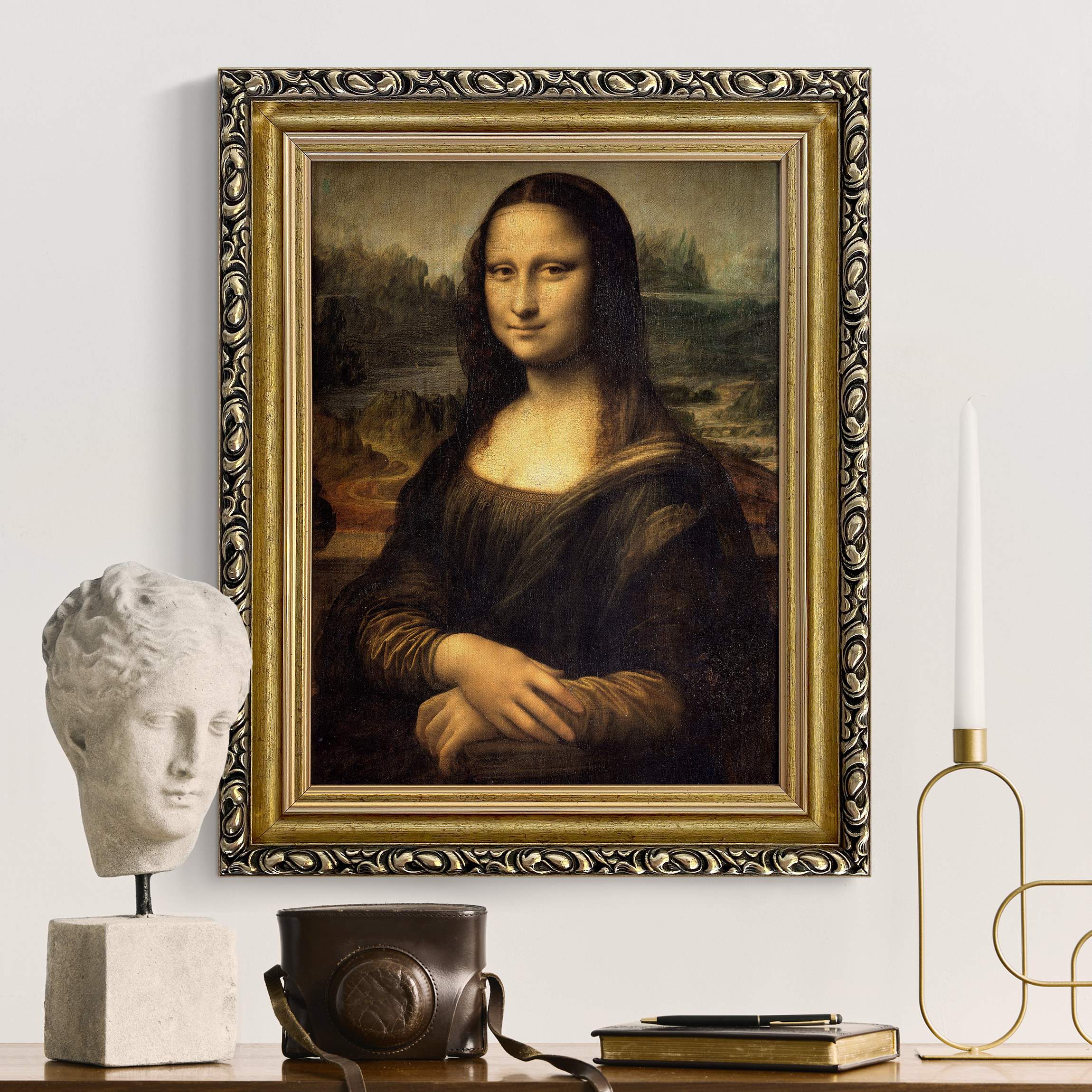 Gerahmtes Leinwandbild Leonardo da Vinci - Mona Lisa günstig online kaufen