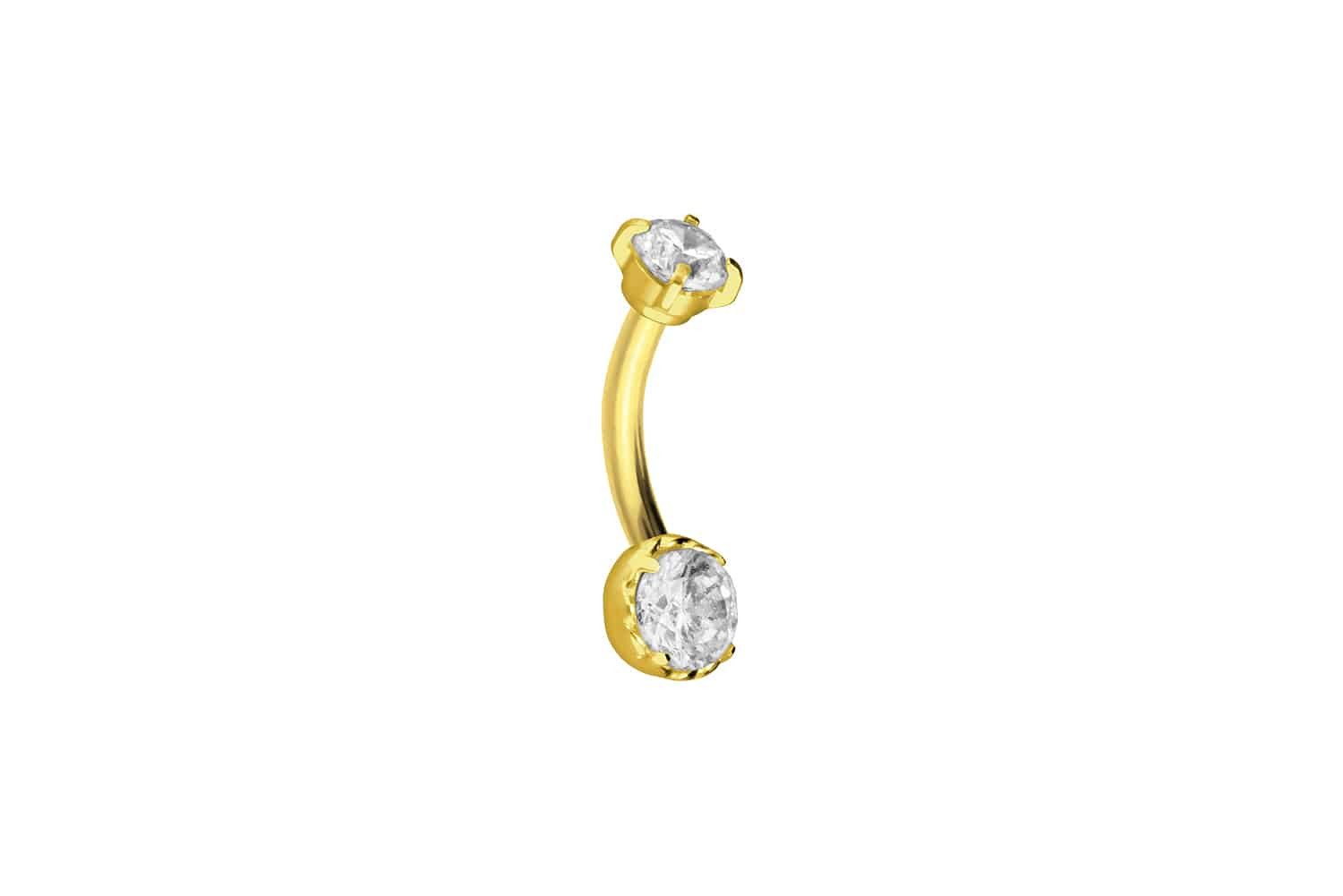 PIERCINGLINE Augenbrauenpiercing Titan Banane mit Push günstig online kaufen