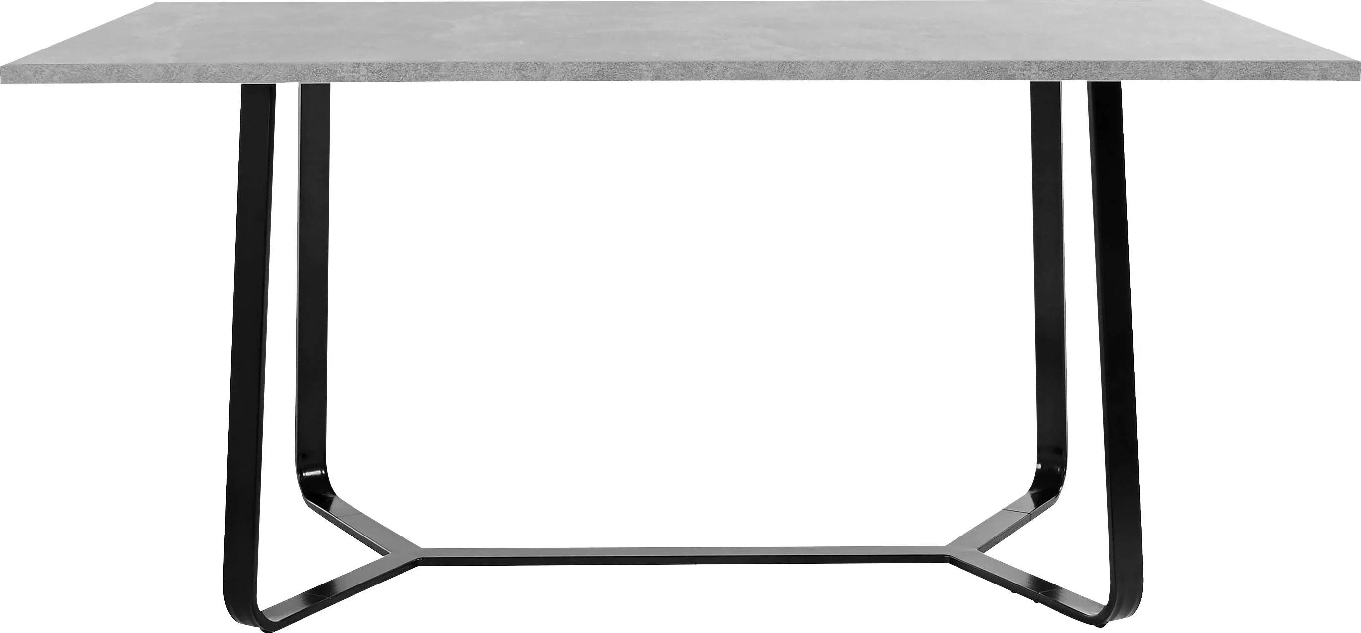 Tisch TALEA Eiche Nachbildung schwarz pulverbeschichtet B/H/T: ca. 160x76x9 günstig online kaufen