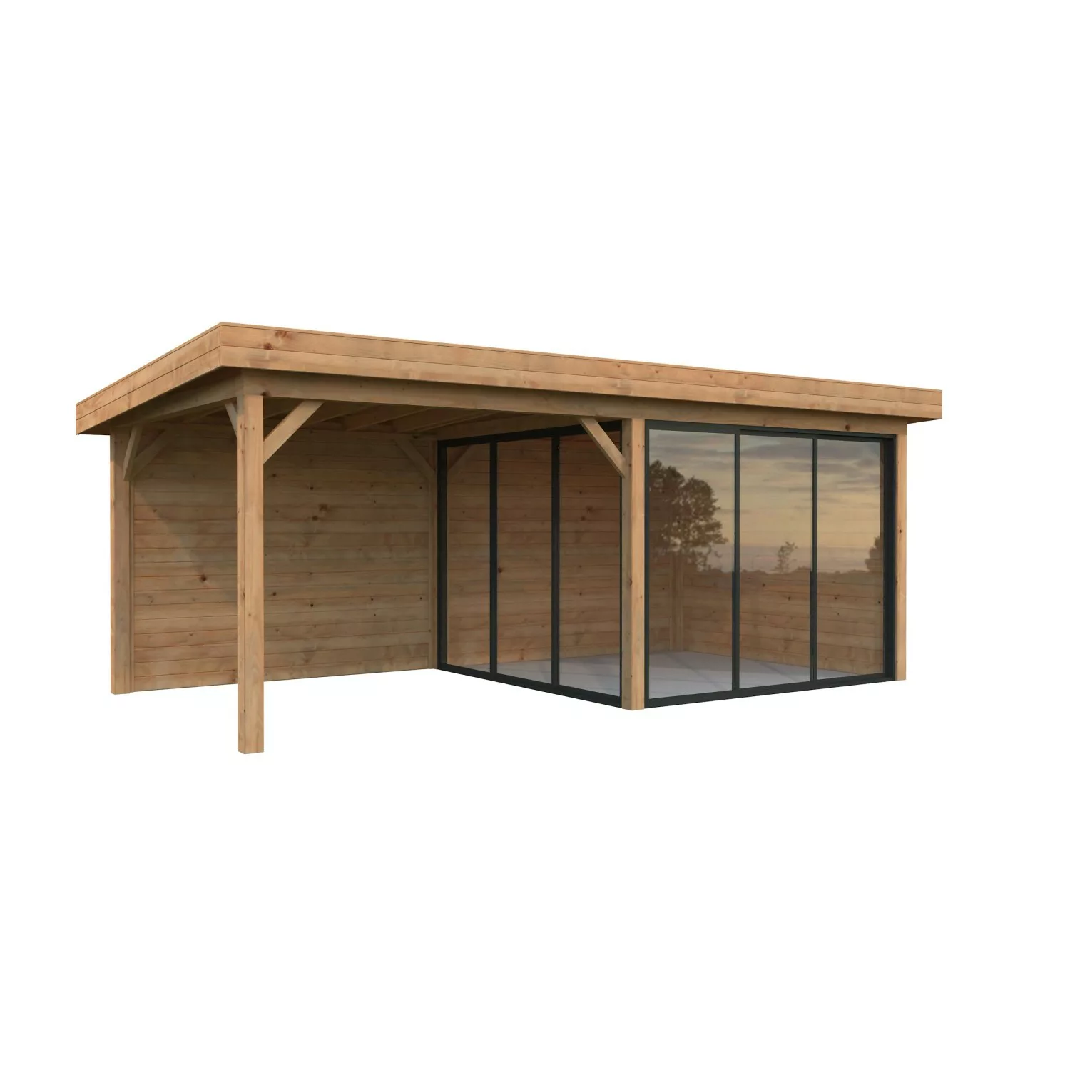 Palmako Pavillon Lenna Set 405 Slide Braun Tauchgrundiert 588 cm x 300 cm F günstig online kaufen