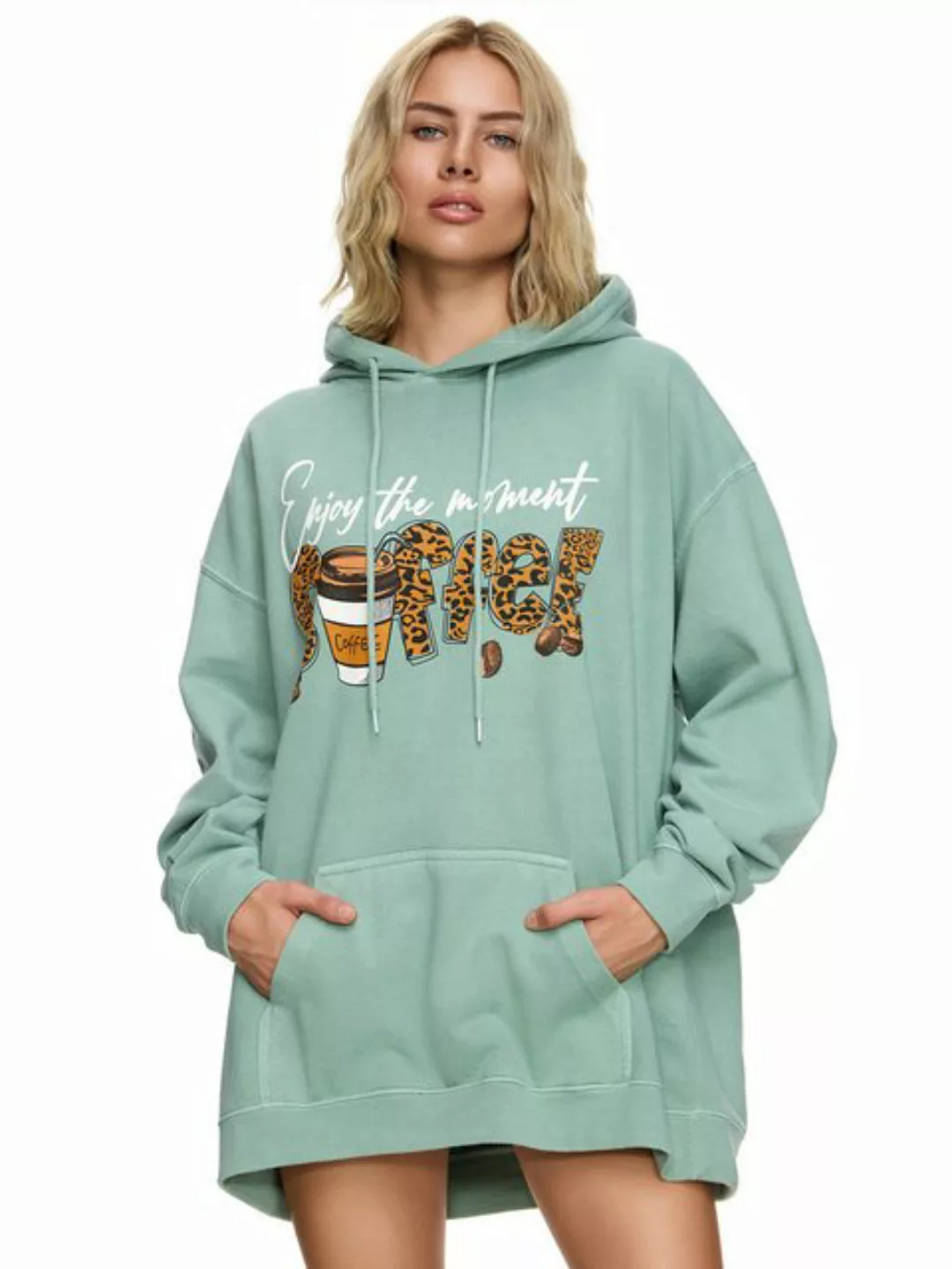 Worldclassca Hoodie Worldclassca Oversized Enjoy COFFEE Hoodie Kapuzenpullo günstig online kaufen