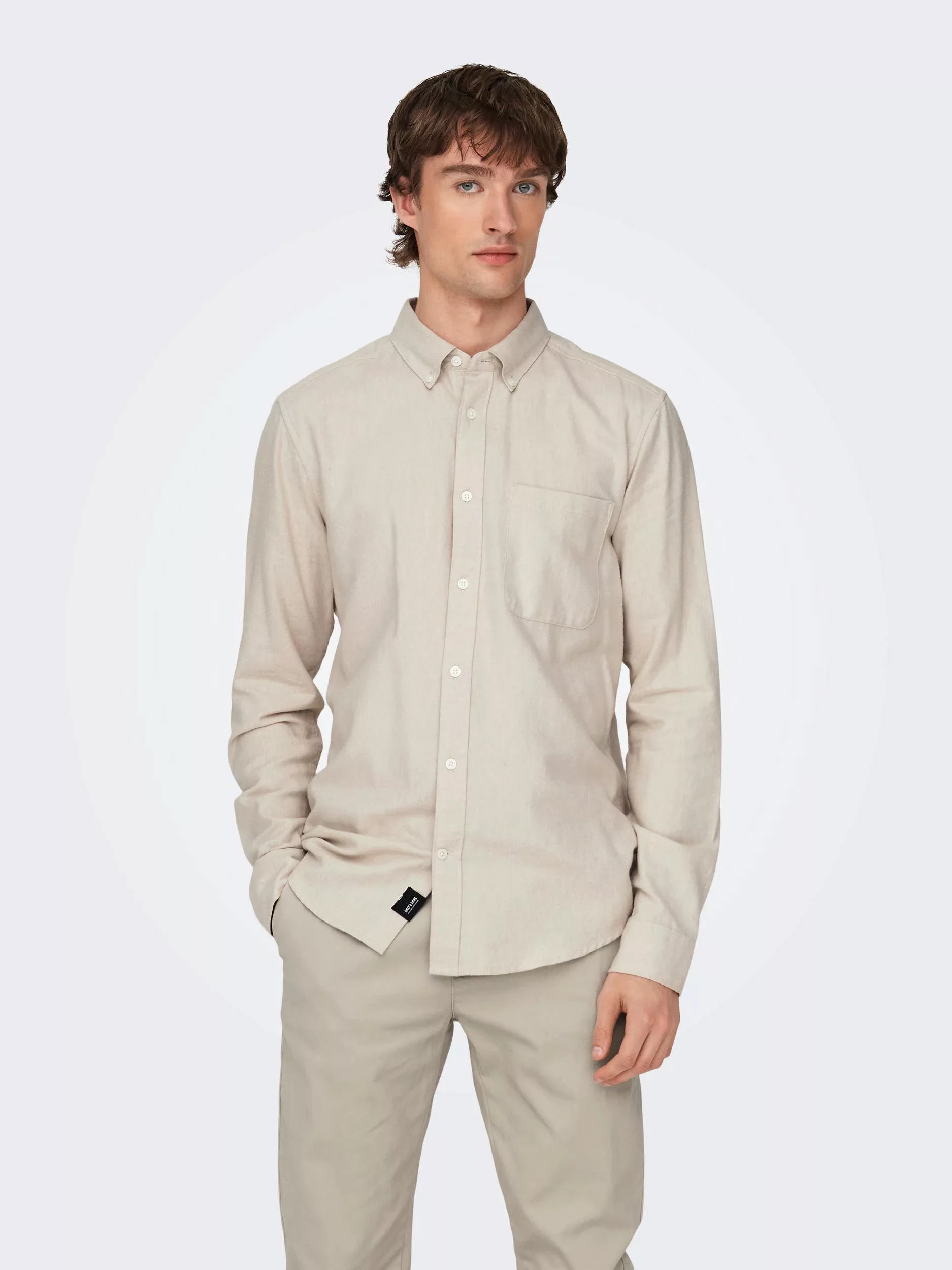 ONLY & SONS Langarmhemd ONSGUDMUND SLIM 1-PKT SOLID SHIRT NOOS günstig online kaufen