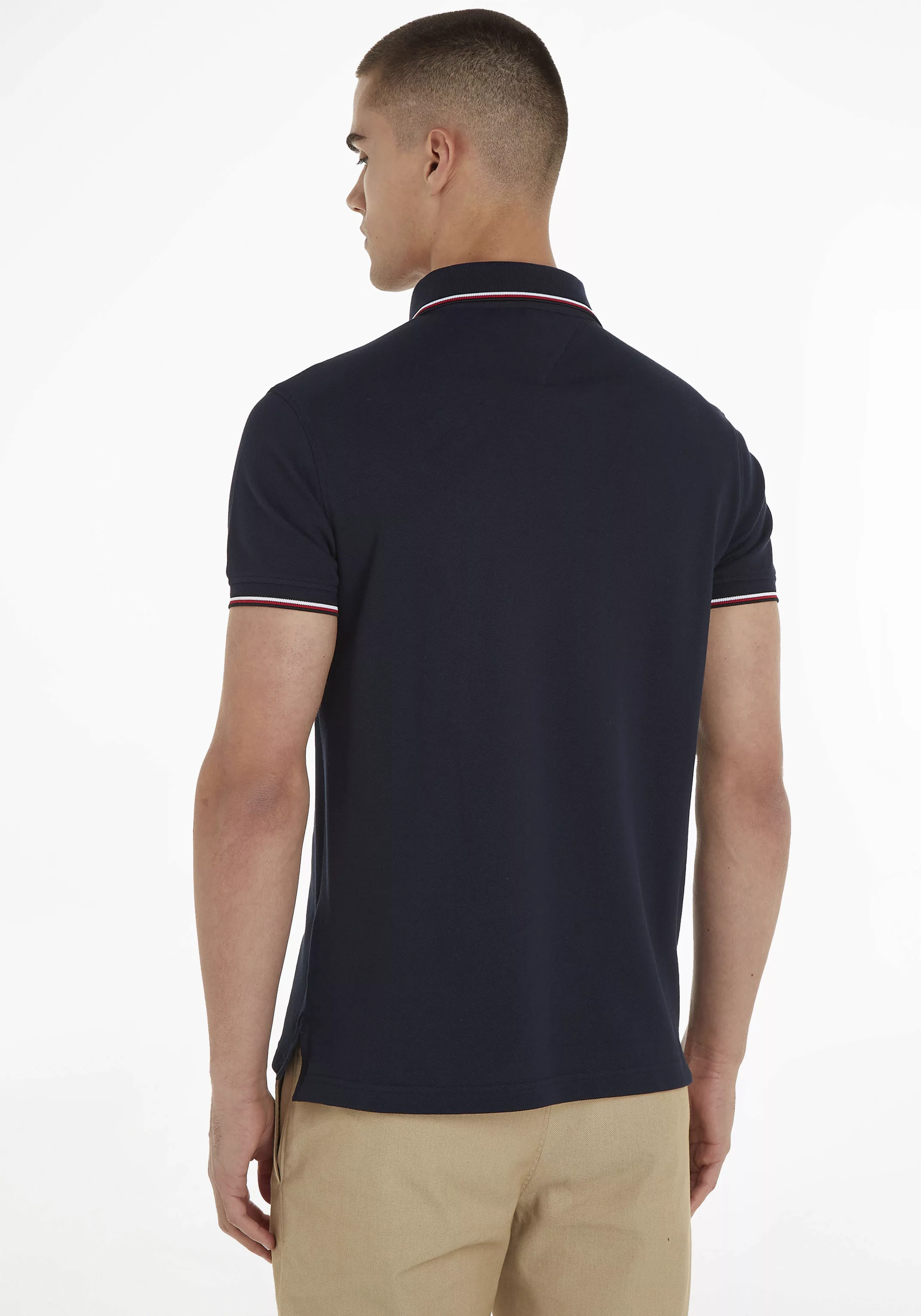 Tommy Hilfiger Poloshirt 1985 RWB TIPPED SLIM POLO mit TH-Farben an Ärmel u günstig online kaufen