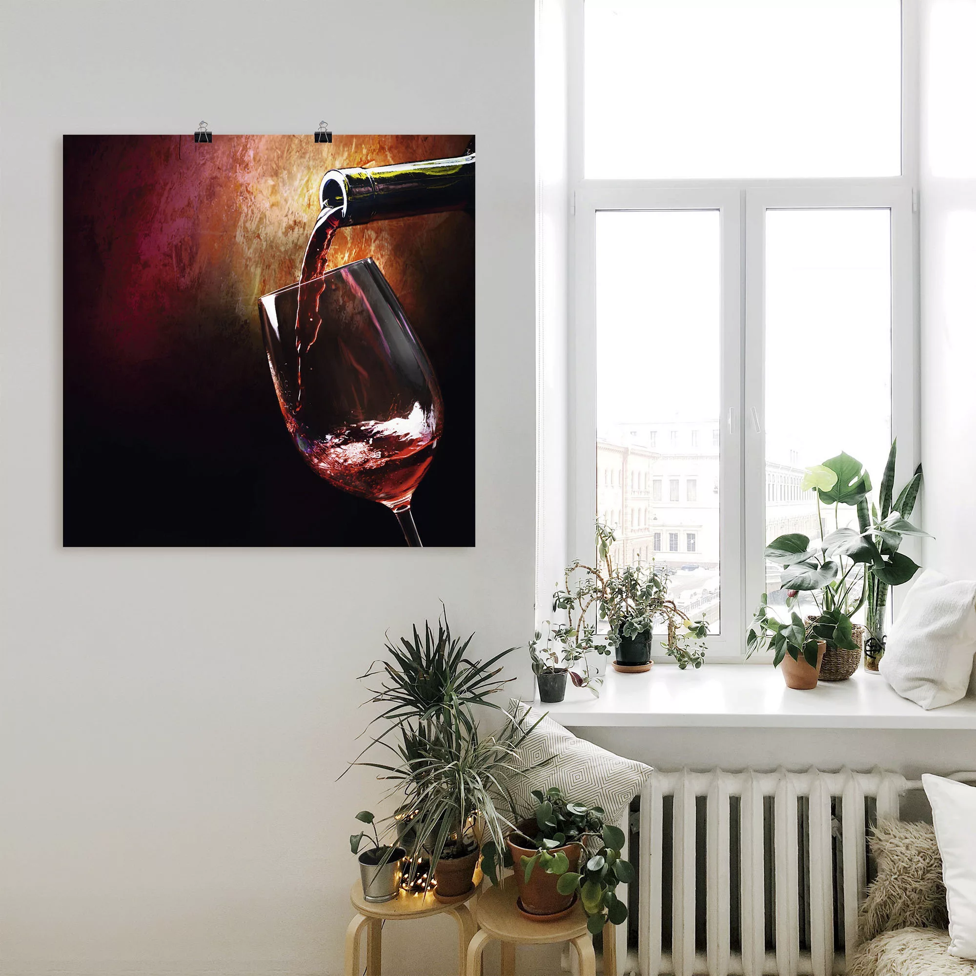 Artland Wandbild »Wein - Rotwein«, Getränke, (1 St.) günstig online kaufen