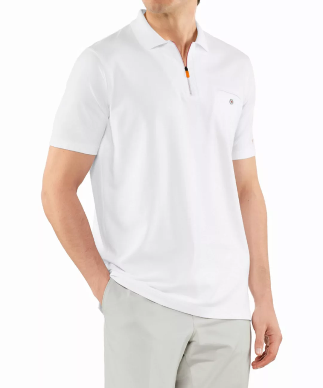FALKE Herren Polo Shirt Polo, 3XL, Weiß, Baumwolle, 37583-200007 günstig online kaufen
