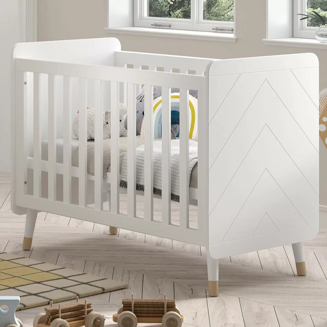 Babybett Babybettchen höhenverstellbar in Weiß günstig online kaufen