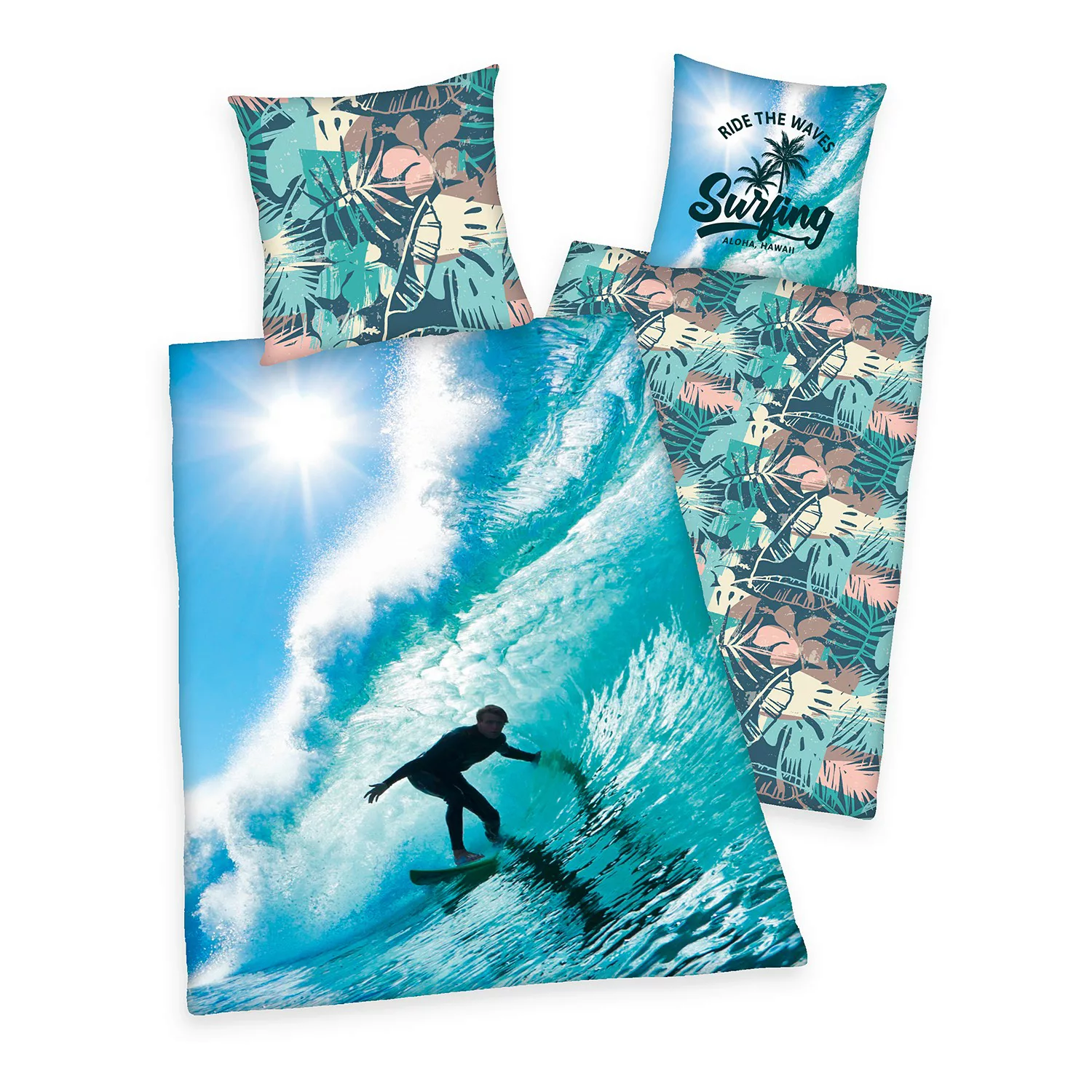 Herding Young Collection Wendebettwäsche »Surfer«, mit tollem Surfer-Motiv günstig online kaufen