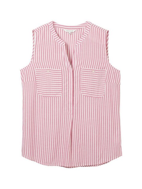 TOM TAILOR Blusenshirt striped blouse top, orchid white stripe günstig online kaufen