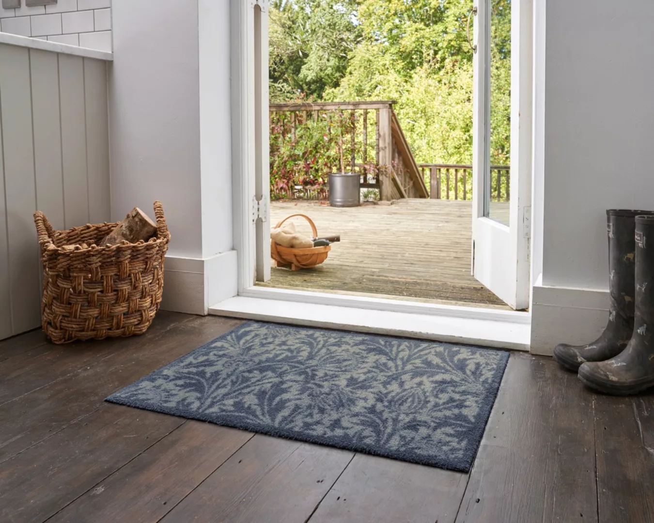 Turtle Mat Fußmatte »Thistle Blue & Gold«, rechteckig, 9 mm Höhe günstig online kaufen