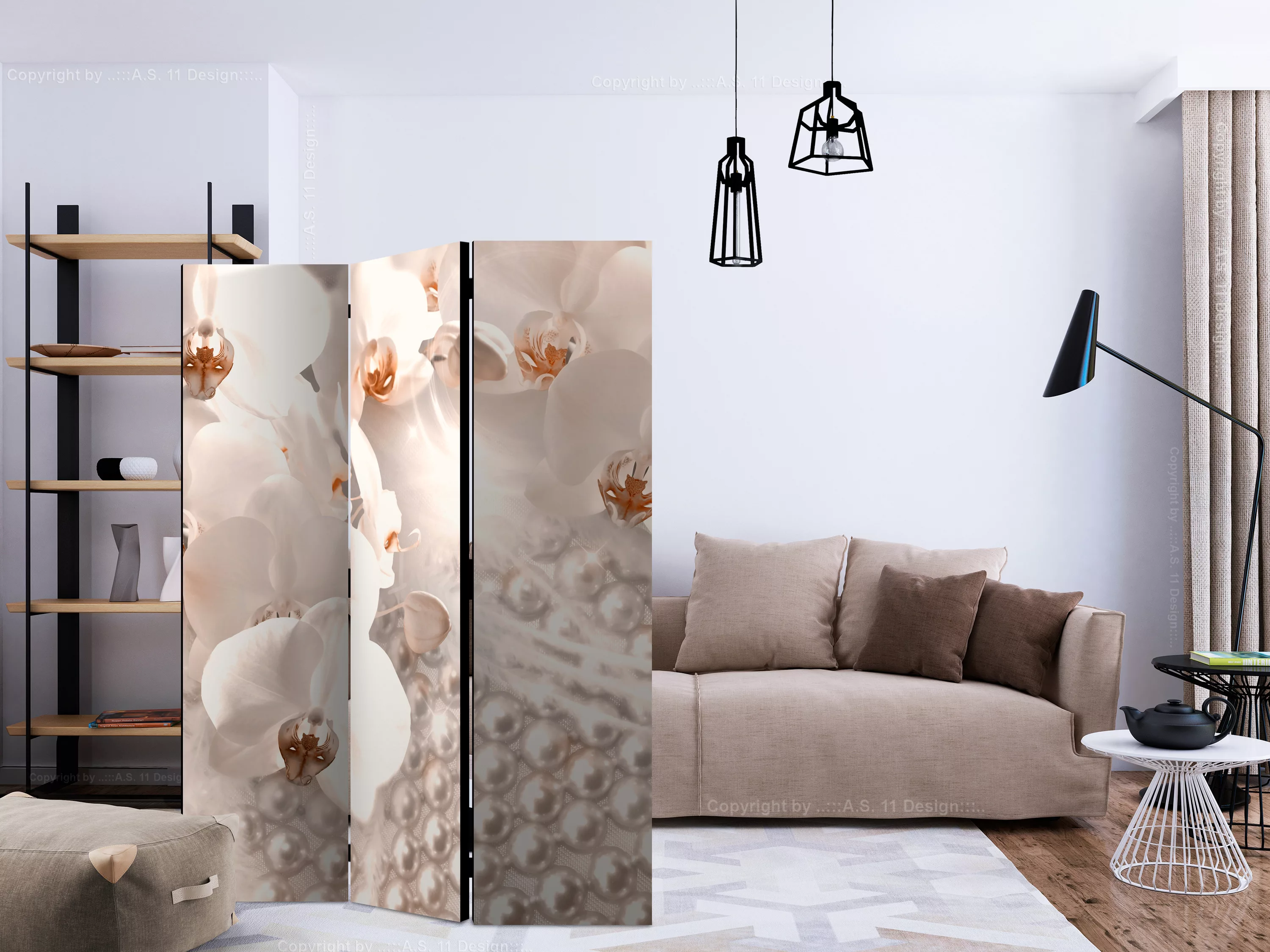 3-teiliges Paravent - Treasures Of Elegance [room Dividers] günstig online kaufen