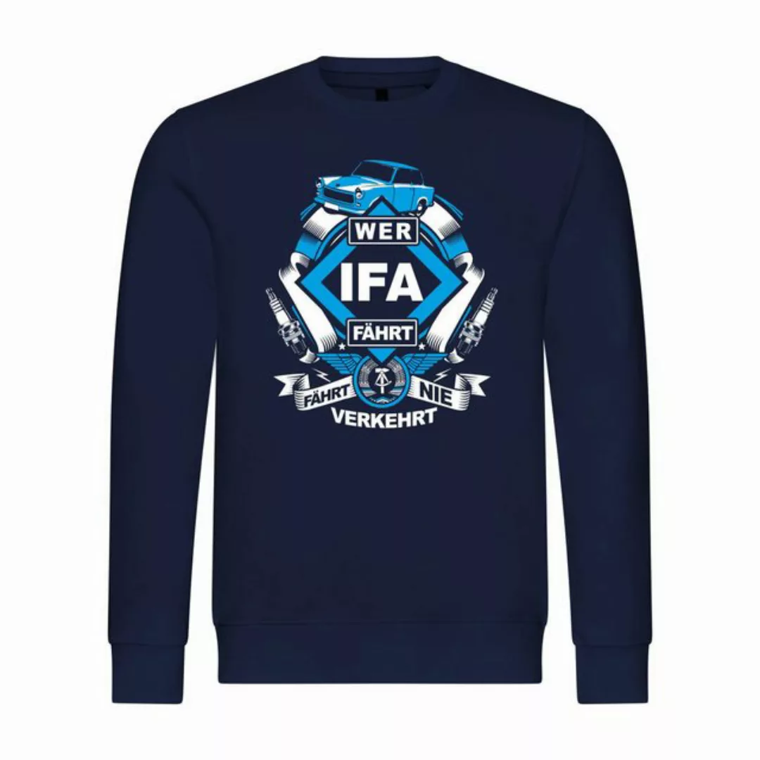 deinshirt Rundhalspullover Herren Pullover Wer IFA fährt fährt nie verkehrt günstig online kaufen