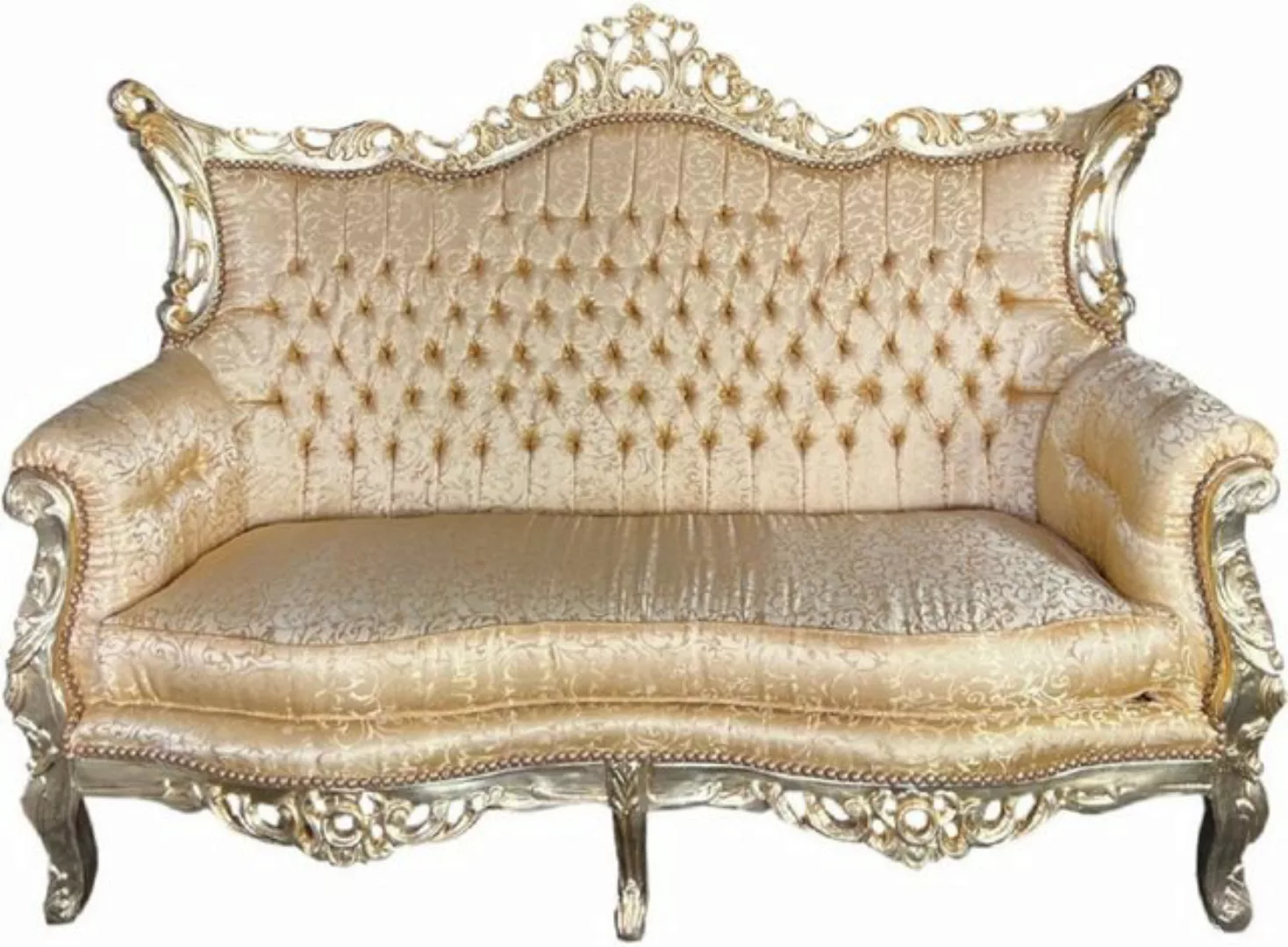 Casa Padrino 2-Sitzer Barock 2er Sofa Gold Muster / Gold - Antik Stil Wohnz günstig online kaufen
