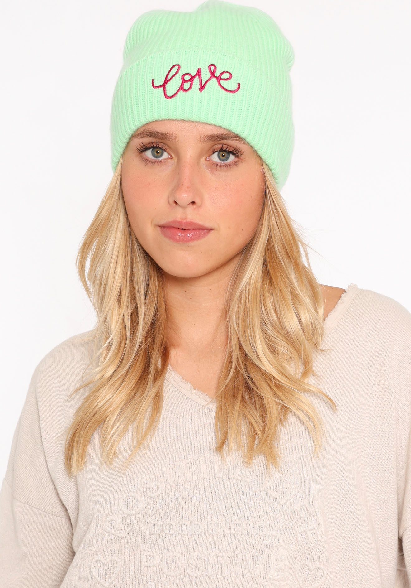 Zwillingsherz Beanie Beanie mit Love Stickerei günstig online kaufen