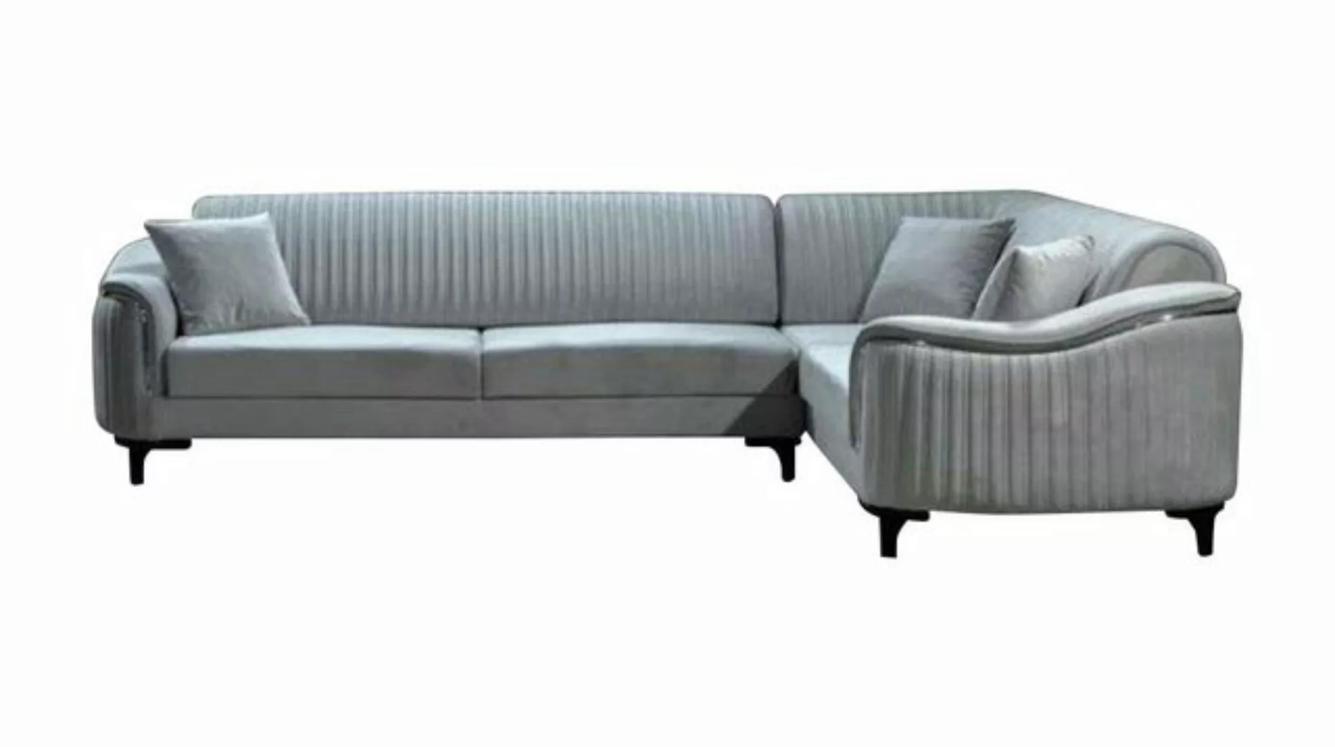 JVmoebel Ecksofa Graues Ecksofa L-Form Couch Polster Eckgarnitur Modernes D günstig online kaufen