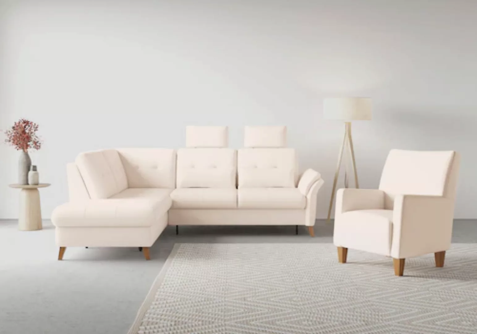 sit&more Ecksofa »Göteborg«, inkl. Sitztiefenverstellung, wahlweise mit Bet günstig online kaufen