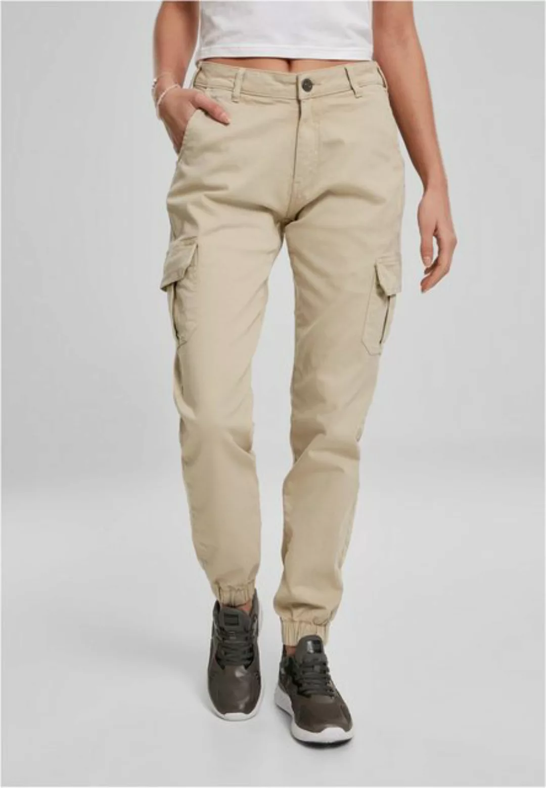 URBAN CLASSICS Cargohose TB3048 - Ladies High Waist Cargo Pants concrete 31 günstig online kaufen