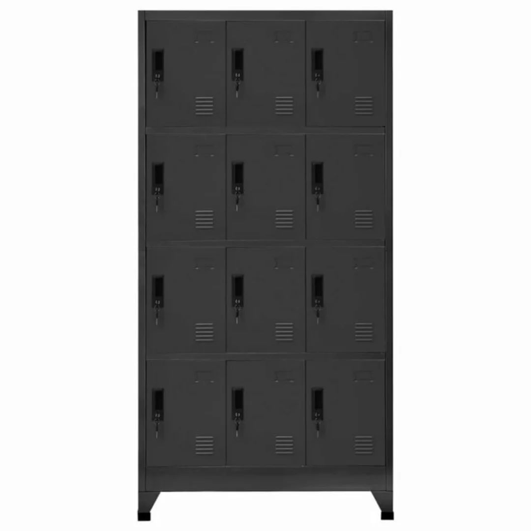 vidaXL Mehrzweckschrank Schließfachschrank Anthrazit 90x45x180 cm Stahl günstig online kaufen