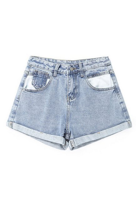 CHENIN Jeansshorts Damen-jeansshorts mit lockerem, hohem bund und weitem be günstig online kaufen