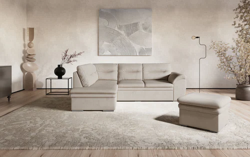 COTTA Ecksofa »Leandra L-Form«, wahlweise mit Bettfunktion & Bettkasten günstig online kaufen