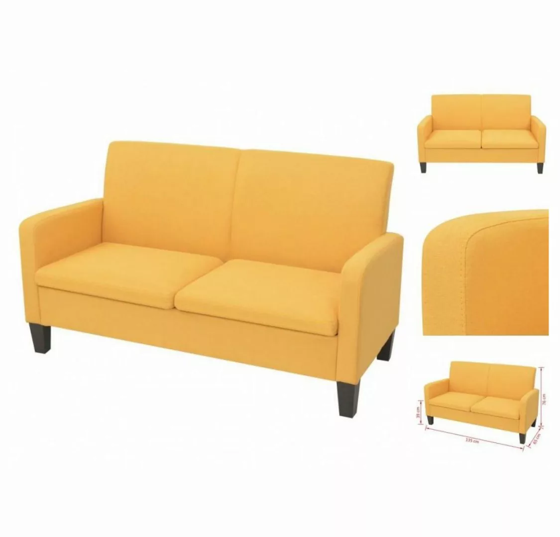 2-sitzersofa 135 X 65 X76 Cm Gelb günstig online kaufen