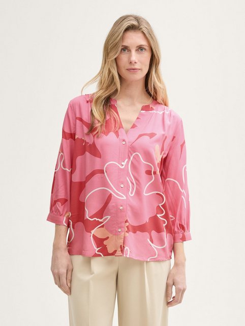 TOM TAILOR Blusentop blouse printed with pleats günstig online kaufen