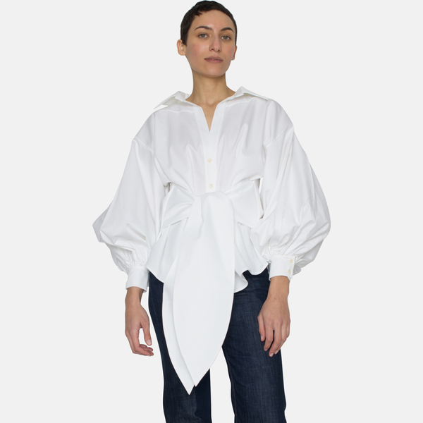 Asymmetrische Designer Bluse Aus 100% Bio-baumwolle günstig online kaufen