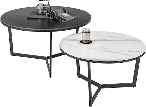 Stolkom Couchtisch »Harper«, 2-er Set Keramik, Tisch marmorisiert günstig online kaufen
