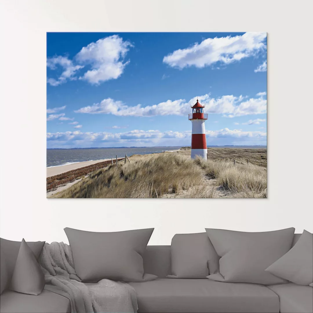 Artland Glasbild »Leuchtturm Sylt«, Gebäude, (1 St.), in verschiedenen Größ günstig online kaufen