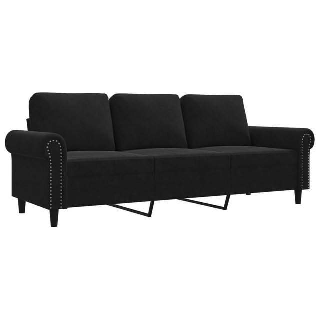 vidaXL Sofa, 3-Sitzer-Sofa Schwarz 180 cm Samt günstig online kaufen