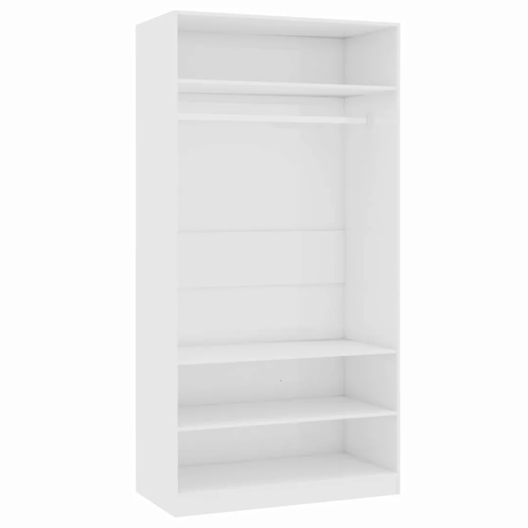 Kleiderschrank Hochglanz-weiß 100ã50ã200 Cm Spanplatte günstig online kaufen